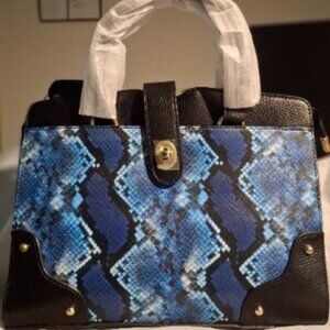 Natural Leather Shoulder Bag with Crossbody Strap NWT